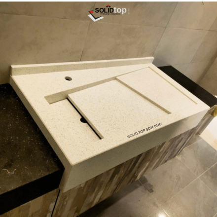 3 Layer Quartz customised sink White Quartz USJ 1-33 Subang Permai