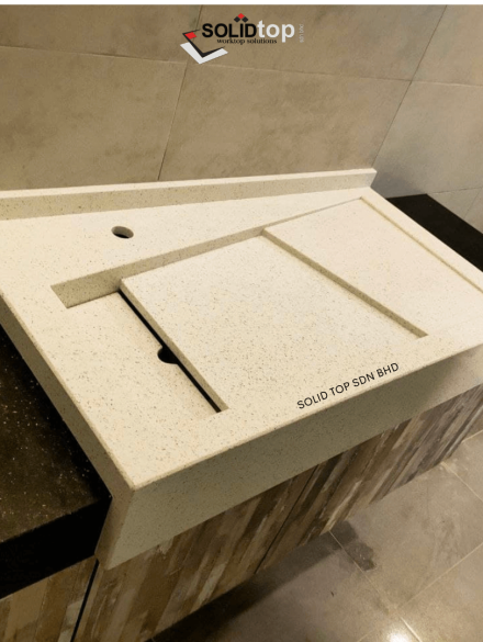 3 Layer Quartz customised sink White Quartz USJ 1-33 Subang Permai