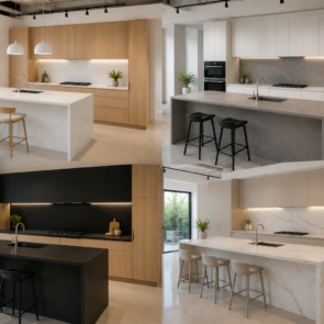 Kitchen countertop and cabinet colour matching ideas