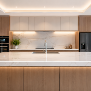 Countertop Edge Profile options for a modern Malaysian kitchen
