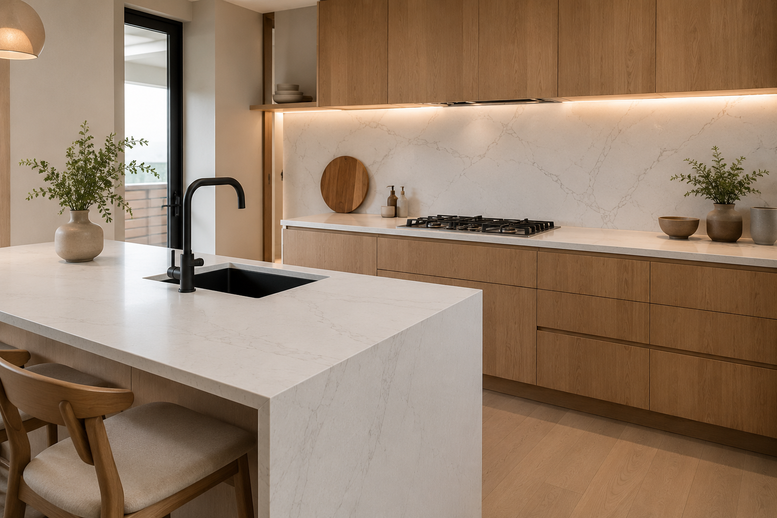 Matte vs Polished Quartz Countertops: Which Finish Is Best for Your Home? 2 Matte Quartz Countertop