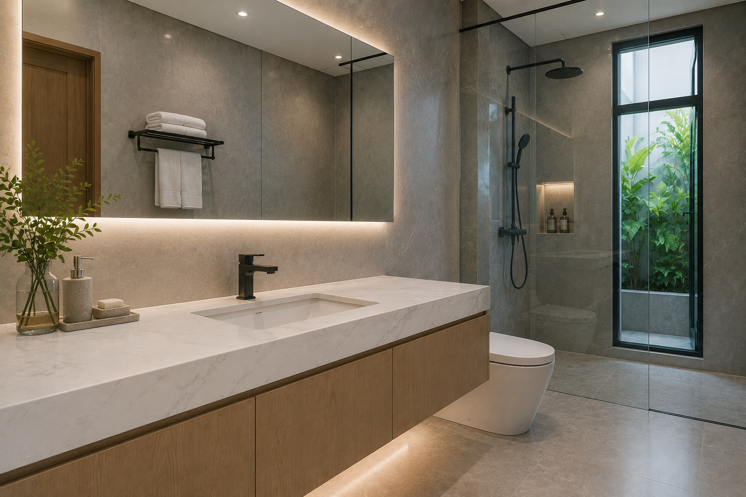 8 Bathroom Vanity Top Design Ideas Using Quartz for Malaysian Homes 2 Quartz Vanity Top