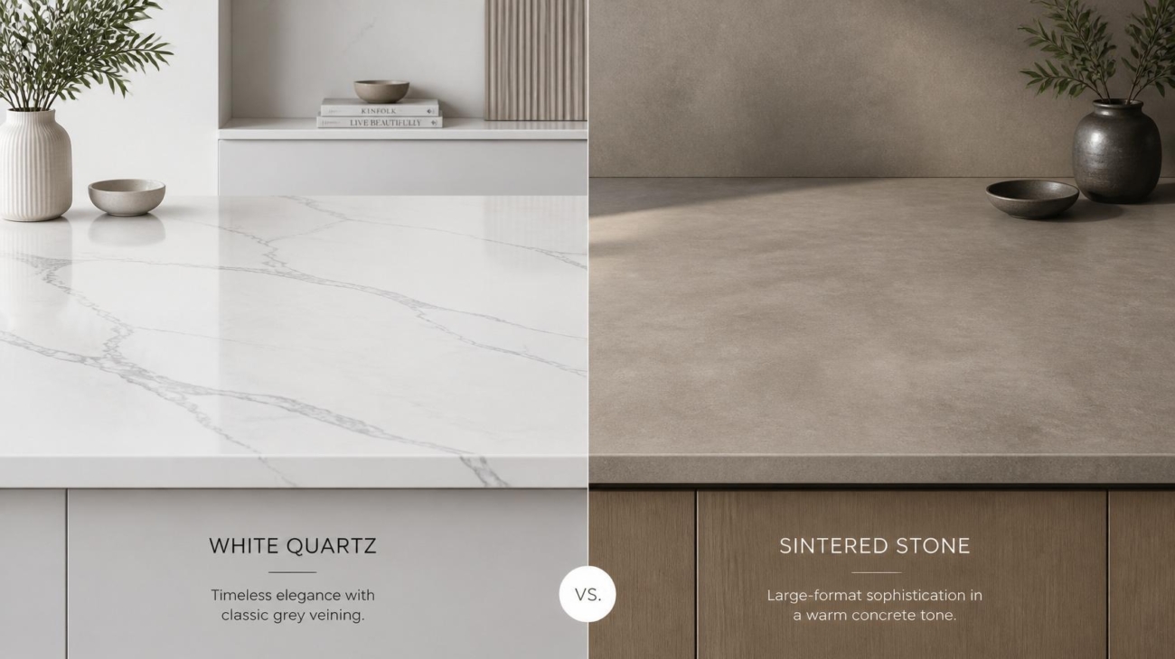 Quartz vs Sintered Stone countertop comparison