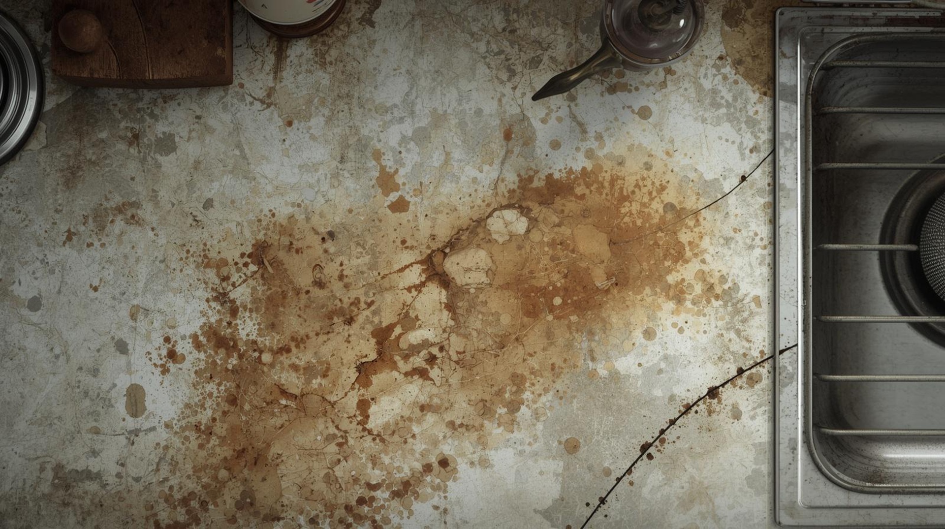 kitchen countertop stains not too dirty but clearly stained