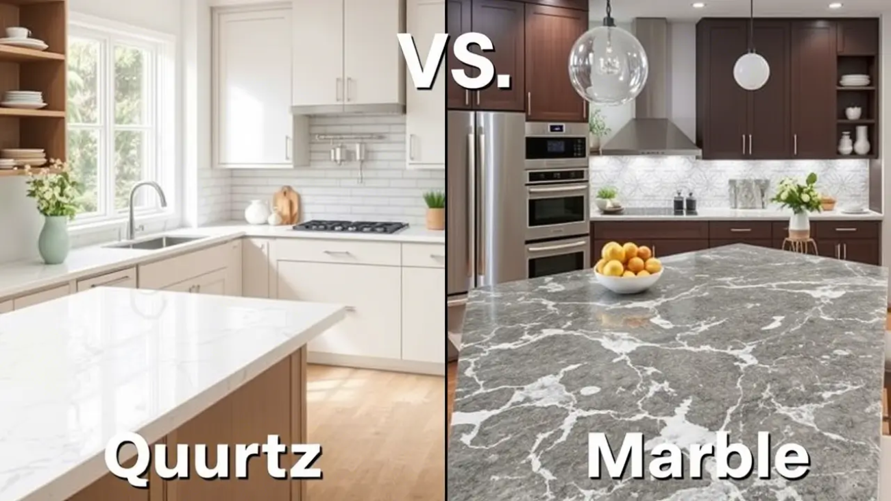 What is better, quartz or marble countertops