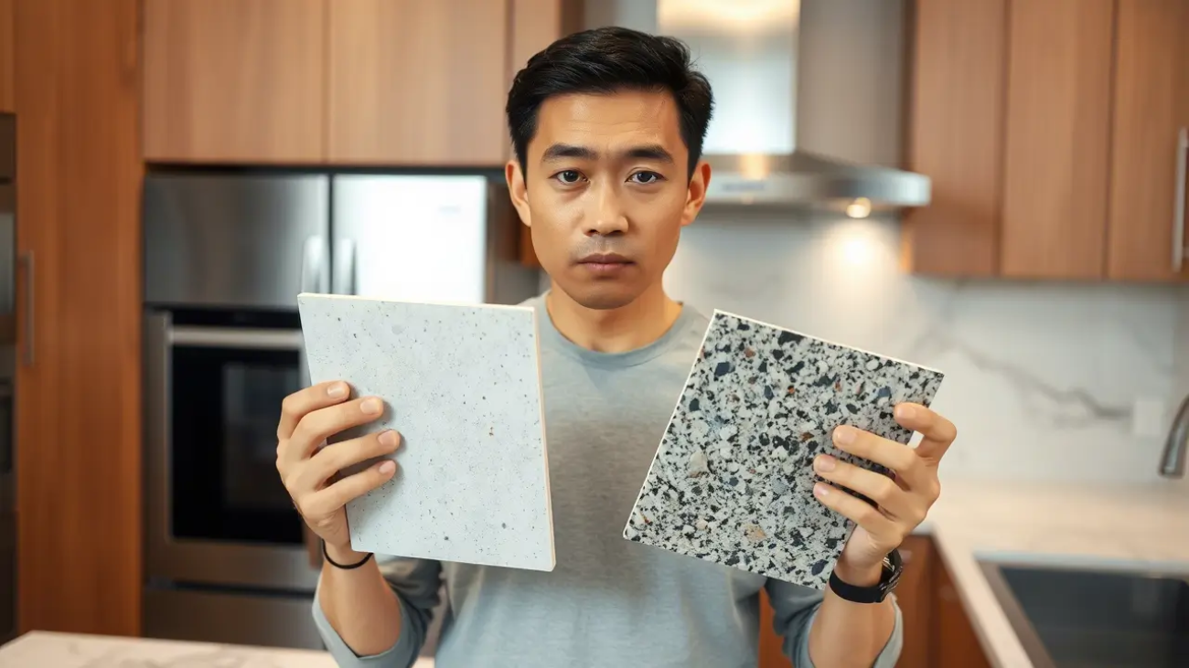 asian thinking which is better Caesarstone or granite