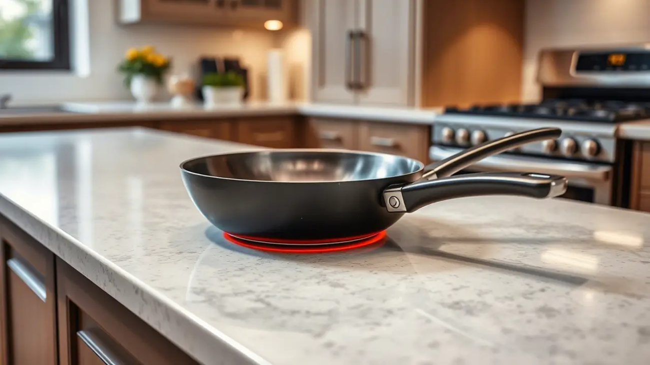 hot pans on Caesarstone