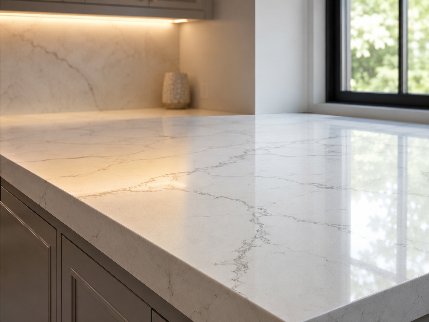 How Lighting Affects the Look of Your Quartz Countertop 3 quartz countertop lighting close up
