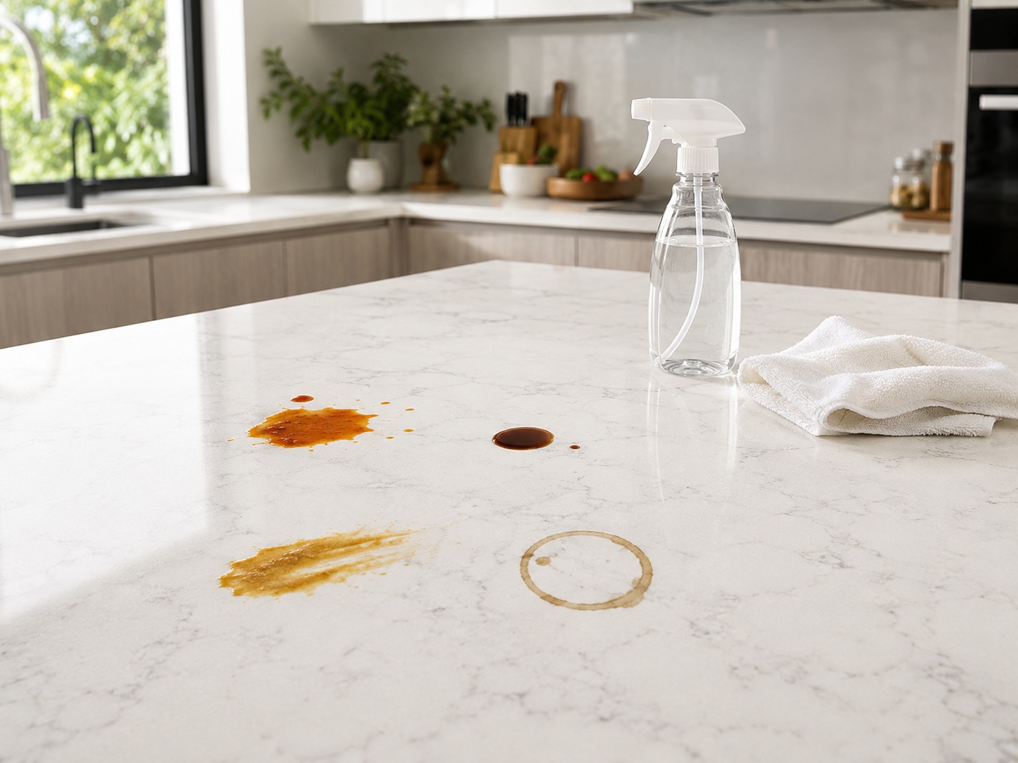 How to Remove Stains Quartz Countertop Surfaces Safely 3 quartz countertop malaysian cooking stains